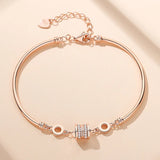 925 Sterling Silver 4 Leaf Clover Bracelet Outlet Women's Hand Bracelets