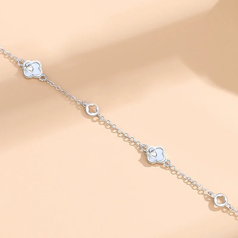 Double-Layer Star Bracelet Silver 925 Sterling Girls Jewelry
