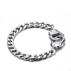 Stainless Steel Handcuffs Chain Bracelet for Men
