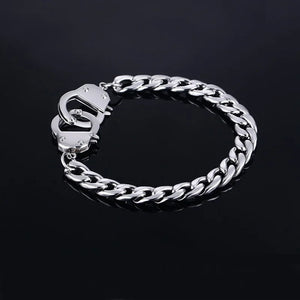 Stainless Steel Handcuffs Chain Bracelet for Men