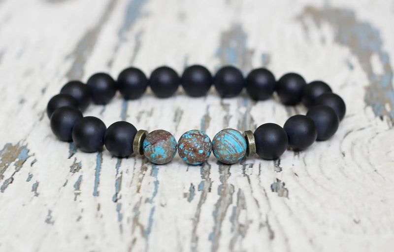 Agate Infinity Bracelet for Men