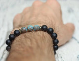 Agate Infinity Bracelet for Men