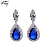 Water Drop Zircon 925 Sterling Silver Pearl Ball Earrings