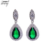 Water Drop Zircon 925 Sterling Silver Pearl Ball Earrings