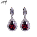 Water Drop Zircon 925 Sterling Silver Pearl Ball Earrings