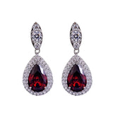 Water Drop Zircon 925 Sterling Silver Pearl Ball Earrings