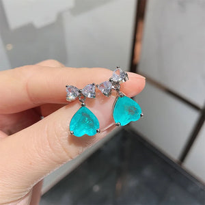 Bow Emerald Zircon Women's Earrings - Elegant & Charming Jewelry