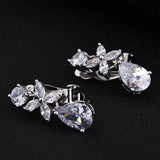 Bright Beauty Tassel Water Drops Zircon Earrings Female