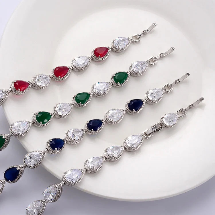 Colorful Zircon Hand Ornament Austrian Crystal Bracelet