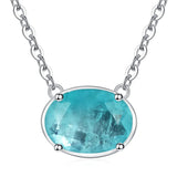 Caibao Clavicle Chain with Palaiba Egg Shaped Pendant