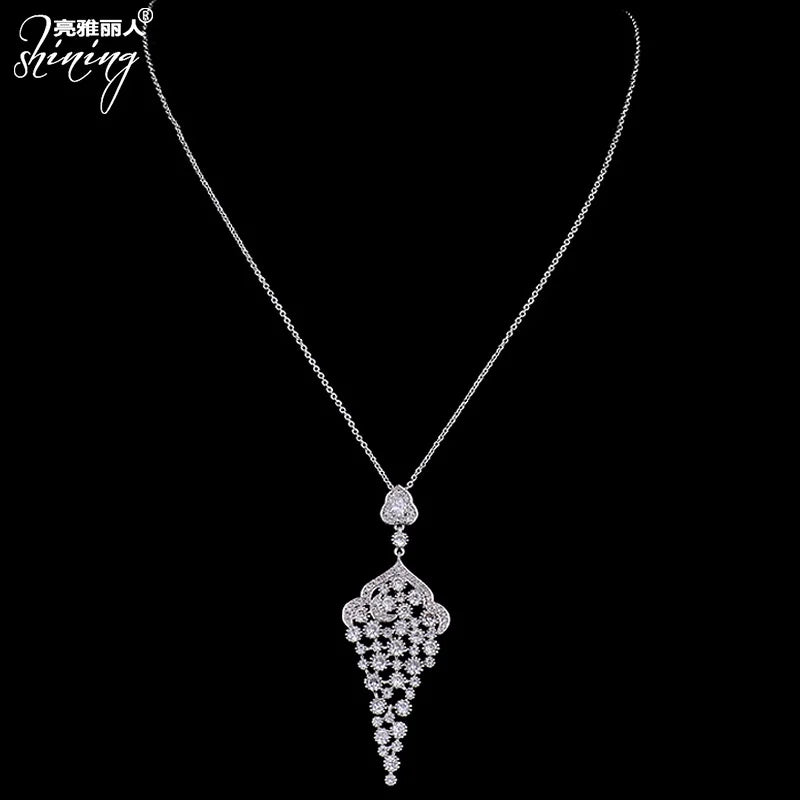 Zircon Necklace Pendant Collar Sweater Chain Jewelry