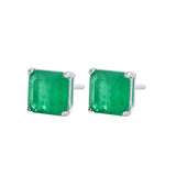 Emerald 7*7 Square Earrings - Real Jewels Treasure