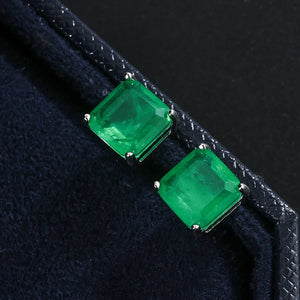 Emerald 7*7 Square Earrings - Real Jewels Treasure