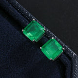 Emerald 7*7 Square Earrings - Real Jewels Treasure