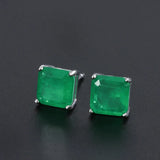 Emerald 7*7 Square Earrings - Real Jewels Treasure