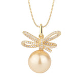 Copper Plated Beizhu Bowknot Diamond Set Women