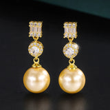 Copper Plated Fritillary Pearl Diamond Pendant 14mm