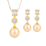 Copper Plated Fritillary Pearl Diamond Pendant 14mm