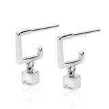 Korea East Gate Love Sugar Earrings Women's Sterling Silver S925 Mesh Red