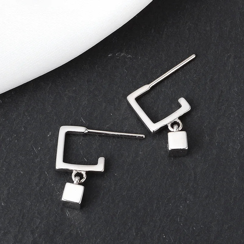Korea East Gate Love Sugar Earrings Women's Sterling Silver S925 Mesh Red