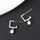 Korea East Gate Love Sugar Earrings Women's Sterling Silver S925 Mesh Red