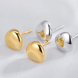 S925 Smooth Bean Earstuds Sterling Silver Earrings