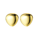 S925 Smooth Bean Earstuds Sterling Silver Earrings
