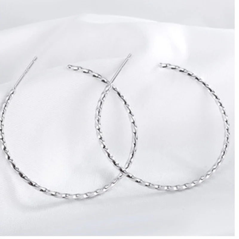 E1170 Silver Twisted Cord Bracelet for Women