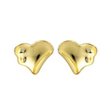 S925 Silver Love Peach Heart Earstuds for Women
