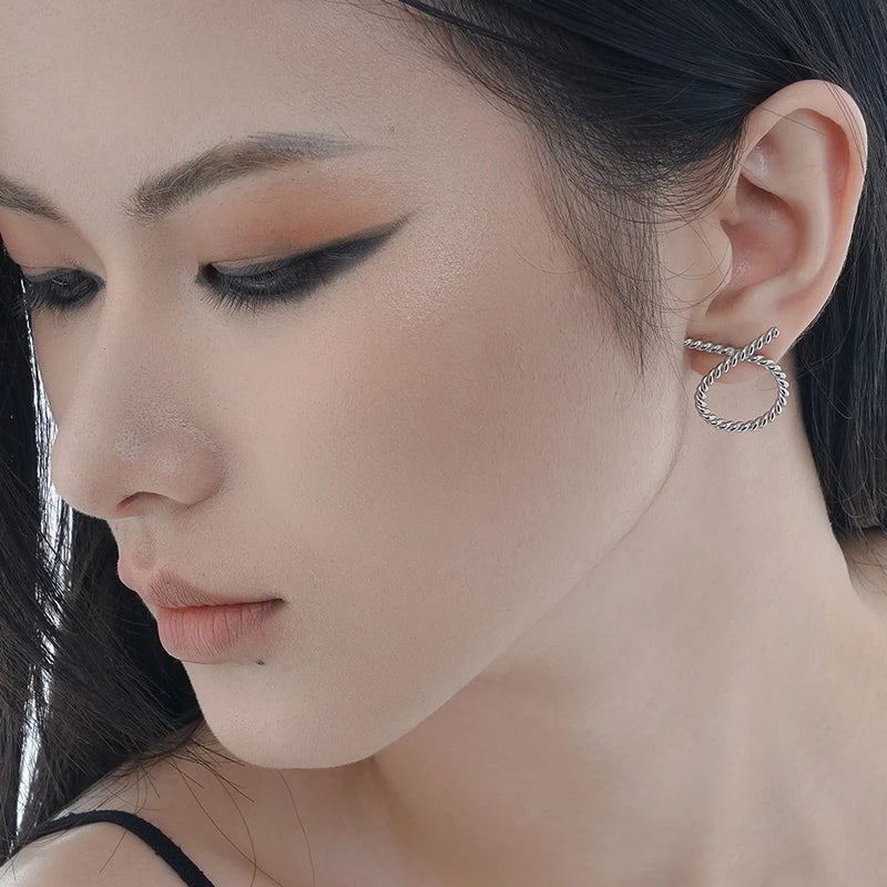 925 Silver Wrap Line Women's Ear Ornament