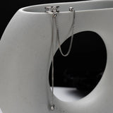 S925 Sterling Silver Long Tassel Studs Women's INS Style Geo