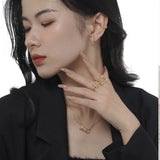 Delicate S925 Sterling Silver Wind Crystal Earrings Sweet Person