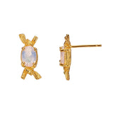 Delicate S925 Sterling Silver Wind Crystal Earrings Sweet Person