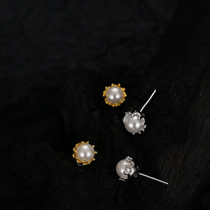 S925 Sterling Silver Shell Pearl Earrings