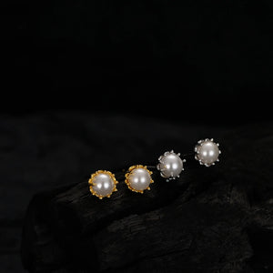 S925 Sterling Silver Shell Pearl Earrings