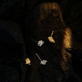 E1270 S925 Sterling Silver Opal Stone Female Profiled Claw Ring