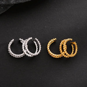 E5050 s925 sterling silver Fried Dough Twists women ins small versatile