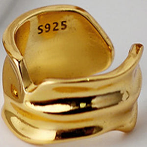925 Silver Irregular Pattern Ear Rings