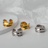 925 Silver Irregular Pattern Ear Rings