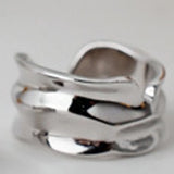 925 Silver Irregular Pattern Ear Rings