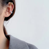 E5069 S925 Sterling Silver Double-Layer Hollow Out Ins Clip