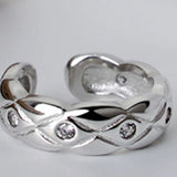 S925 Sterling Silver Woven Insertless Earrings for Women