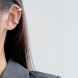 S925 Sterling Silver Woven Insertless Earrings for Women