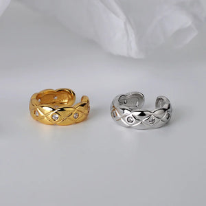 S925 Sterling Silver Woven Insertless Earrings for Women
