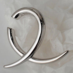 Minimalist S925 Sterling Silver Geometric Female INS Wind Hole Q-shaped Ear Clip