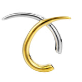 Minimalist S925 Sterling Silver Geometric Female INS Wind Hole Q-shaped Ear Clip