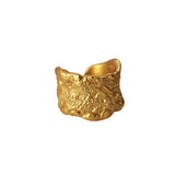 E5081 Edition and Small S925 Sterling Silver Burnt Wrinkled Clip for Female