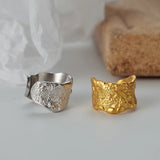 E5081 Edition and Small S925 Sterling Silver Burnt Wrinkled Clip for Female