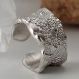 E5081 Edition and Small S925 Sterling Silver Burnt Wrinkled Clip for Female