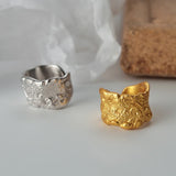 E5081 Edition and Small S925 Sterling Silver Burnt Wrinkled Clip for Female